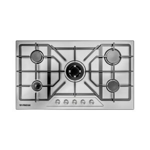 Fresh Built-In Hob Stainless Steel - Modena 90cm Black Knob