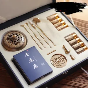 Pure Copper Incense Tool Set, Ash Press Tool, Interior Seal Extension Tool for Home, Aromatherapy, Air Purification
