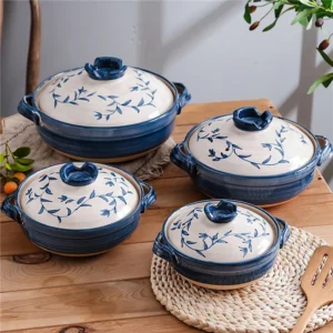 1-Piece Japanese-Style Ceramic Clay Pot, Small Black Pot, Home Kitchen Tools, Cookware, Cooking Supplies, Soup Pot