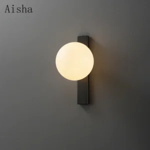 Simple Glass Ball Wall Lamp, Wall Lamp for Home, Bedroom, Bedside, Hotel Corridor, Living Room and Backlighting