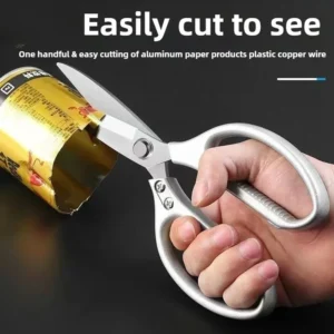 Multi-Purpose Stainless Steel Kitchen Scissors - Heavy-Duty Poultry Scissors with Comfortable Aluminum Alloy Grip for Food Prep