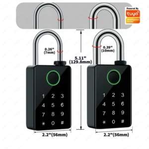EGFirtor Waterproof Tuya Lock with Fingerprint, IC Card and Password, Heavy-Duty Electronic Lock for Homes, Warehouses and Garages