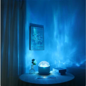 Tomi USB Star Projector Lamp with 7 Color Modes, Ocean Wave Night Lights for Bedroom Decoration, Galaxy Projector Lamp