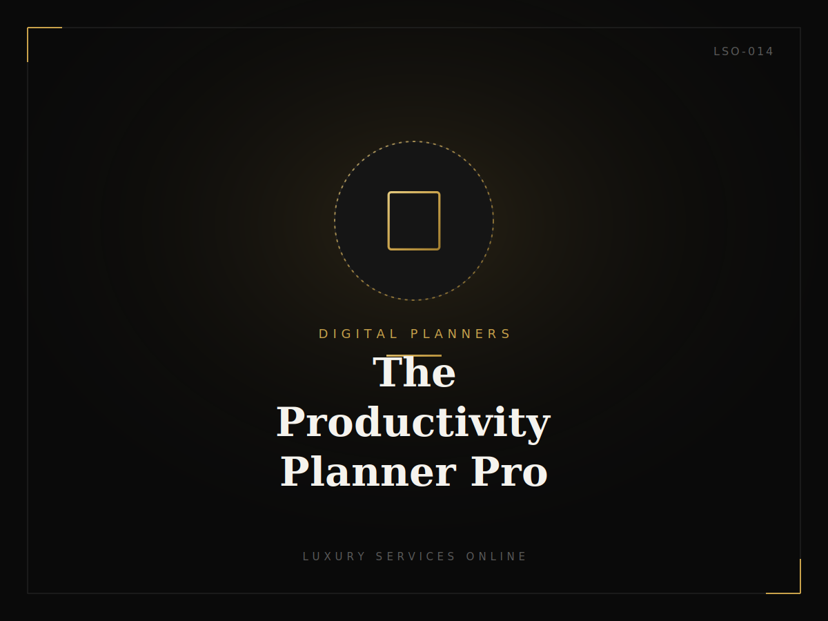 The Productivity Planner Pro
